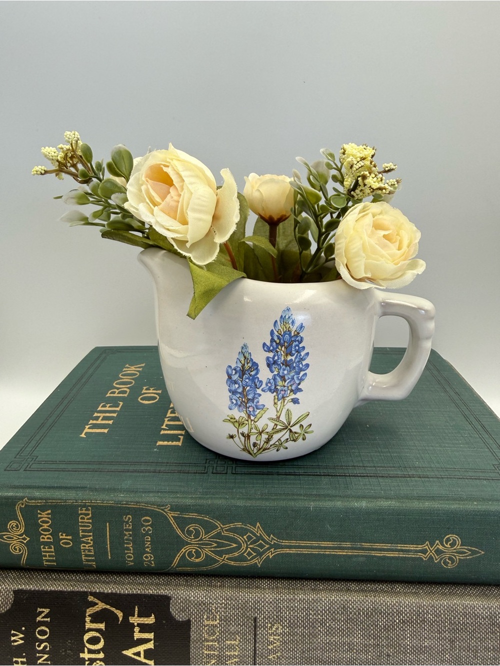 Vintage Frankoma Texas Bluebonnet Creamer